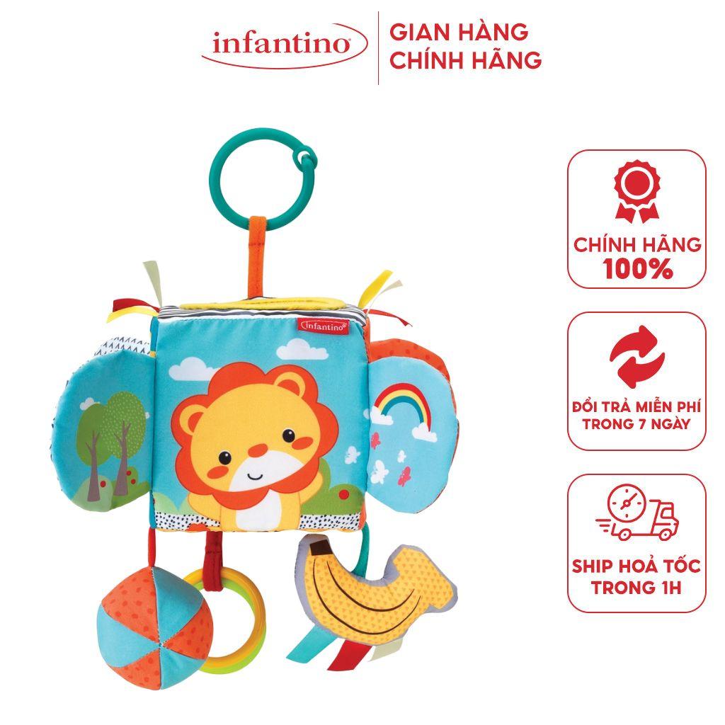 Đồ chơi khám phá Peek&amp;Seek Sensory Discovery Cube Infantino - Phát triển trí tuệ, phối hợp hành động &amp; giác quan