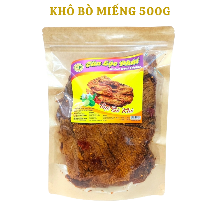 KHÔ BÒ MIẾNG TÂN LỘC PHÁT COMBO 1KG - MỖI BỊCH 500G