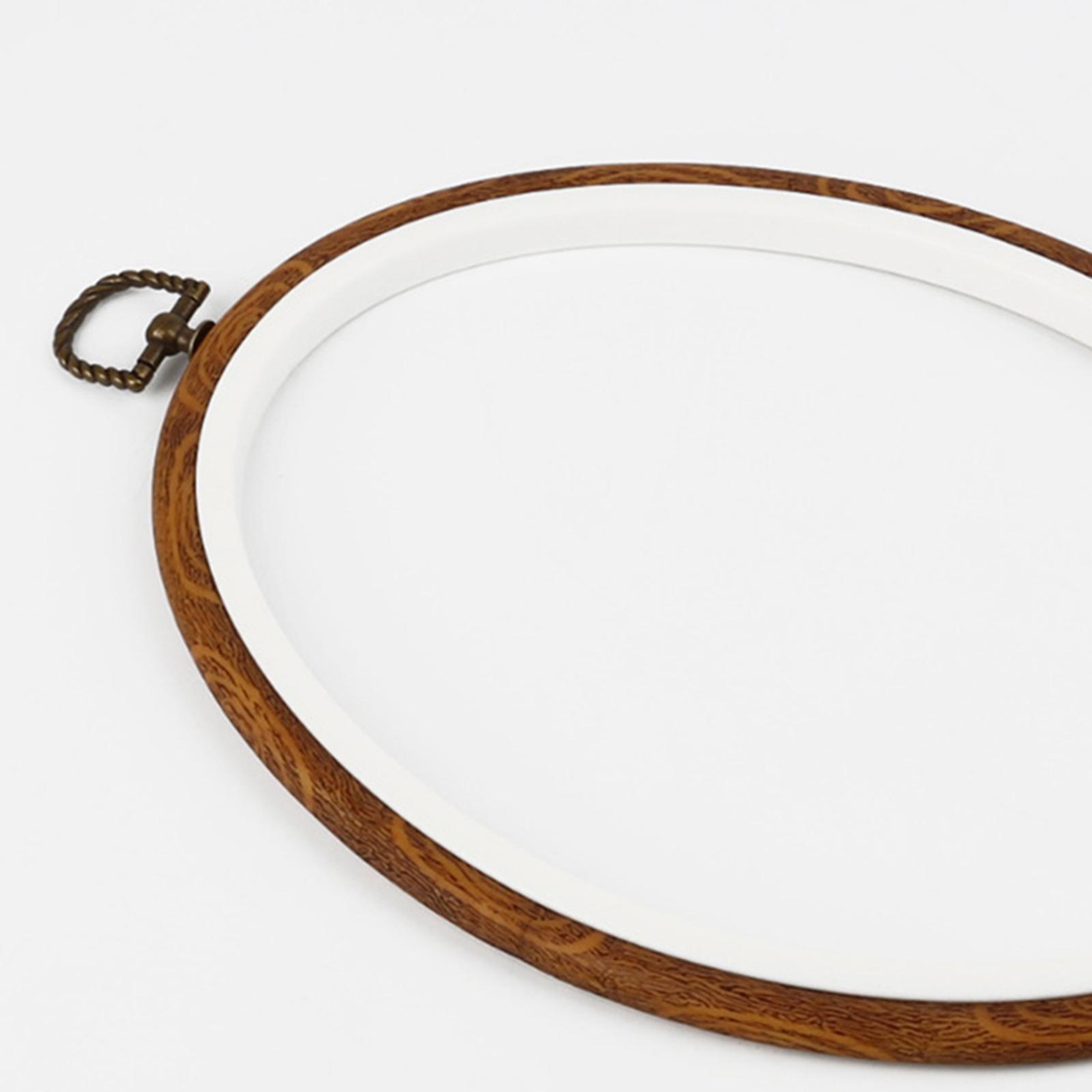 Imitated Wood Embroidery Hoop Cross Stitch Frame DIY Sewing Craft Tool