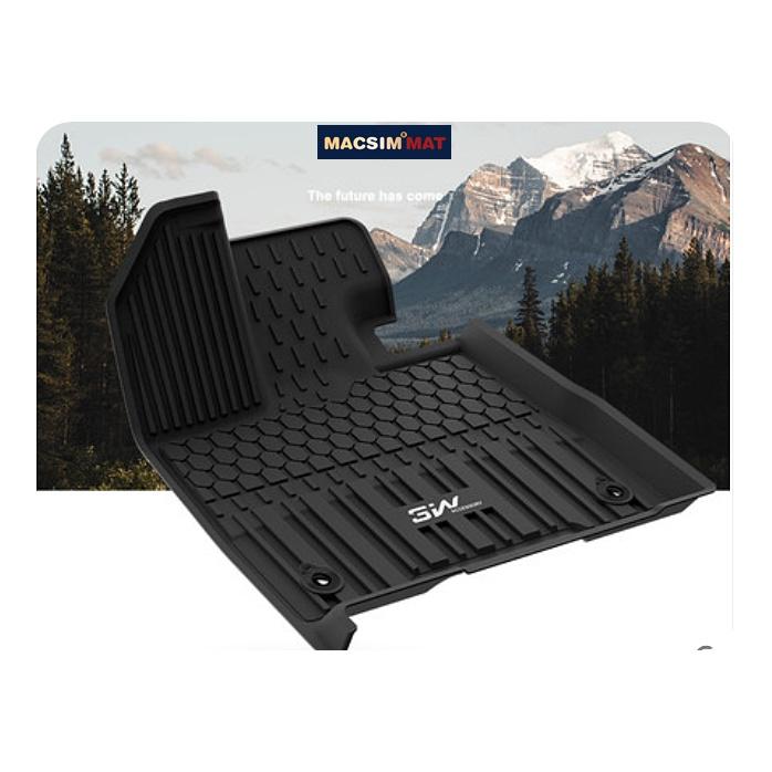 Thảm lót sàn xe ô tô Toyota Sienna 2021 Nhãn hiệu Macsim 3W chất liệu nhựa TPE đúc khuôn cao cấp - màu đen