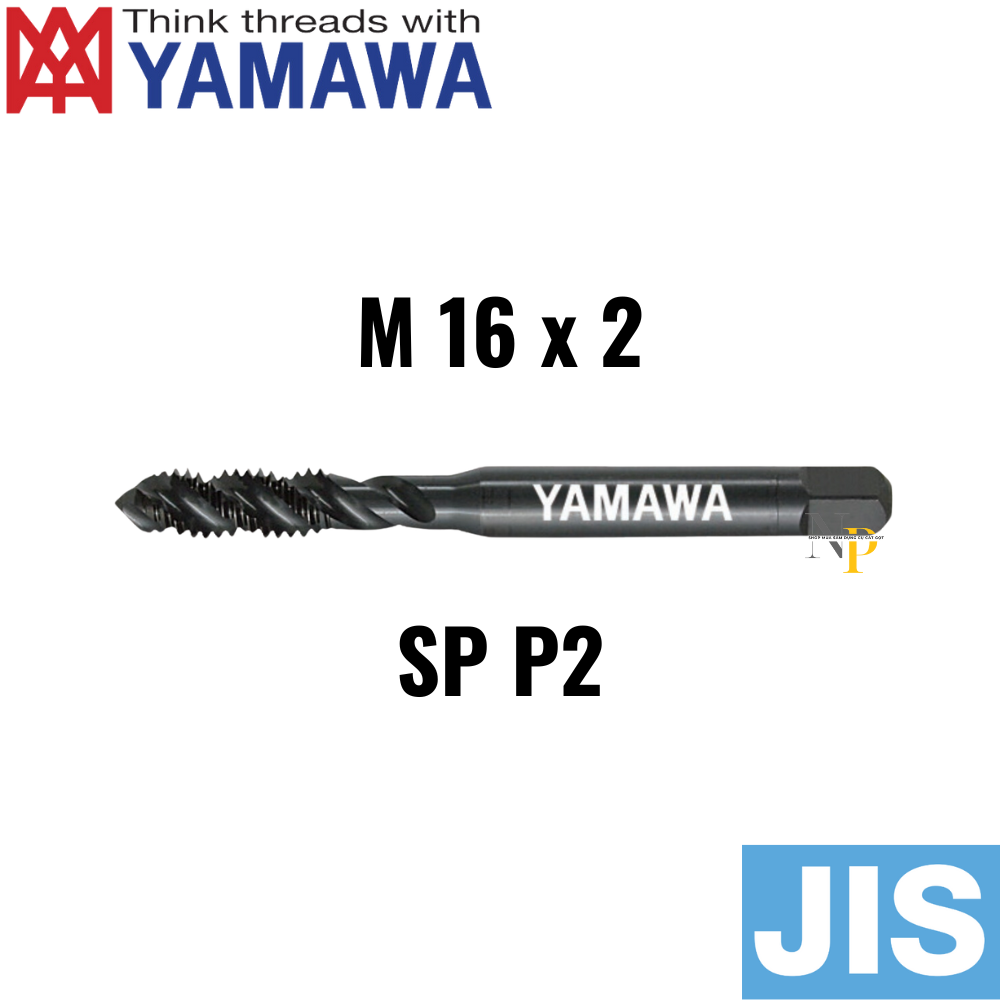 Mũi Taro Xoắn Đen P2 M16x2 YAMAWA - SPQ016QX