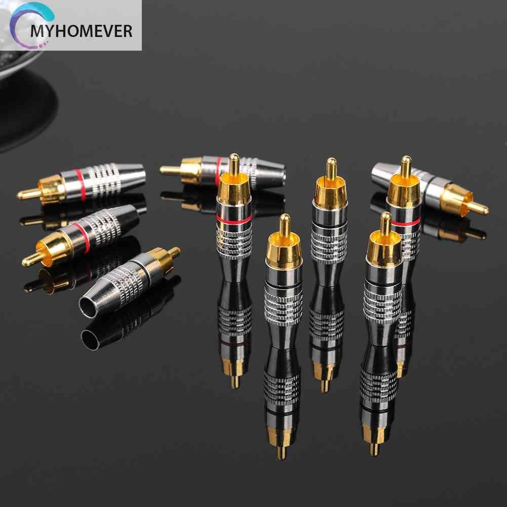 Set 10 Đầu Nối RCA DIY Chuyên Dụng