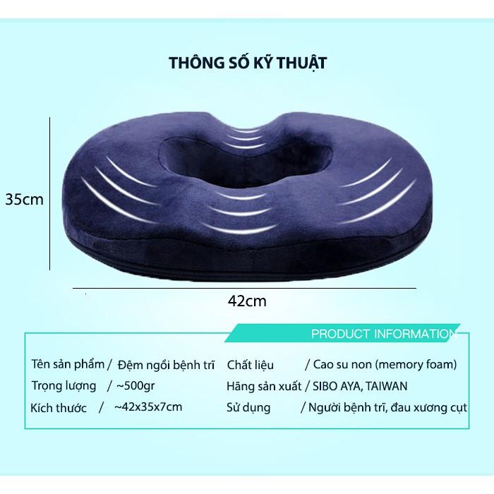 Gối Lót Ghế Ngồi Y Tế Cao Su Non Cho Người Bệnh Trĩ, Đau Xương Cụt ZURI PILLOW - GLM04