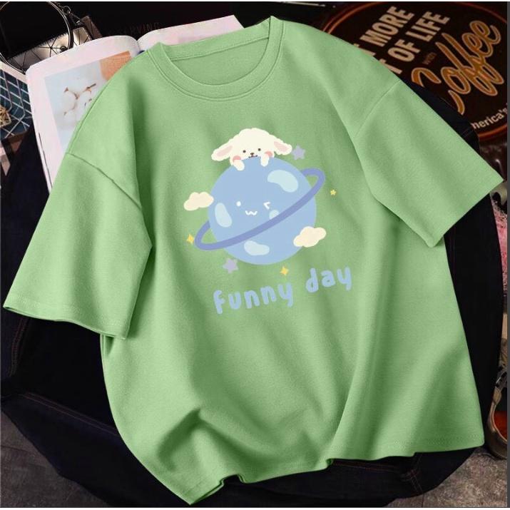 Áo phông, áo thun nam nữ form rộng tay lỡ Unisex FUNNY DAY Từ 50-70kg