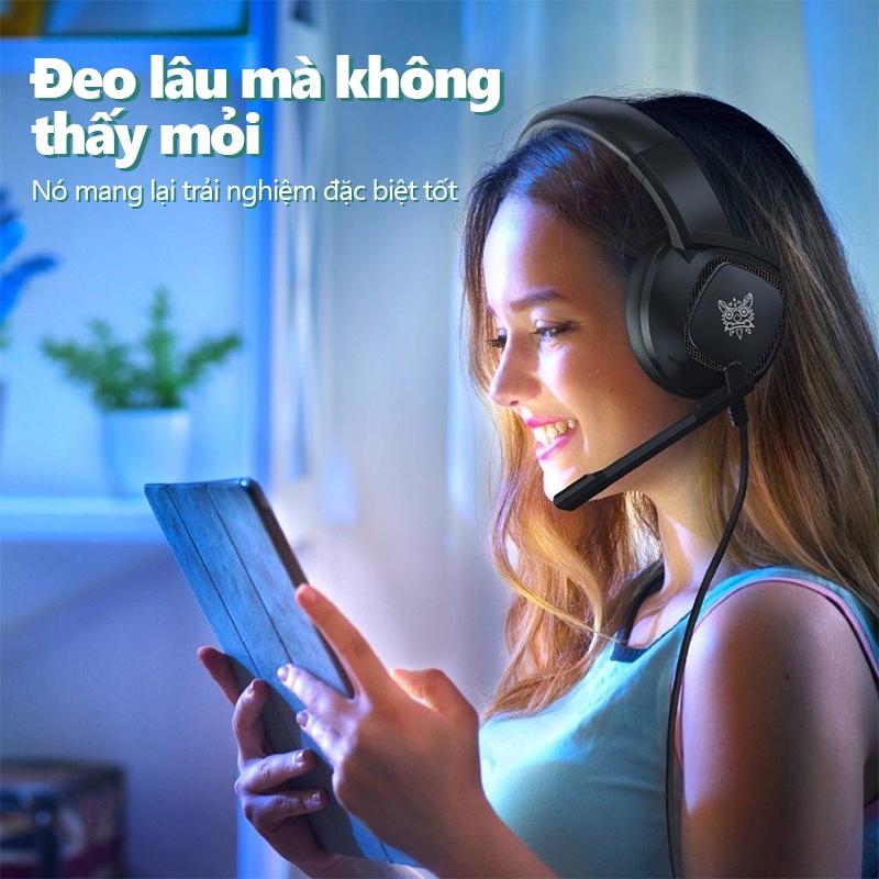 ONIKUMA K19 Tai nghe chụp tai chơi game có mic tích hợp đèn LED cho điện thoại / Pc / Ps4  [Hàng chính hãng]