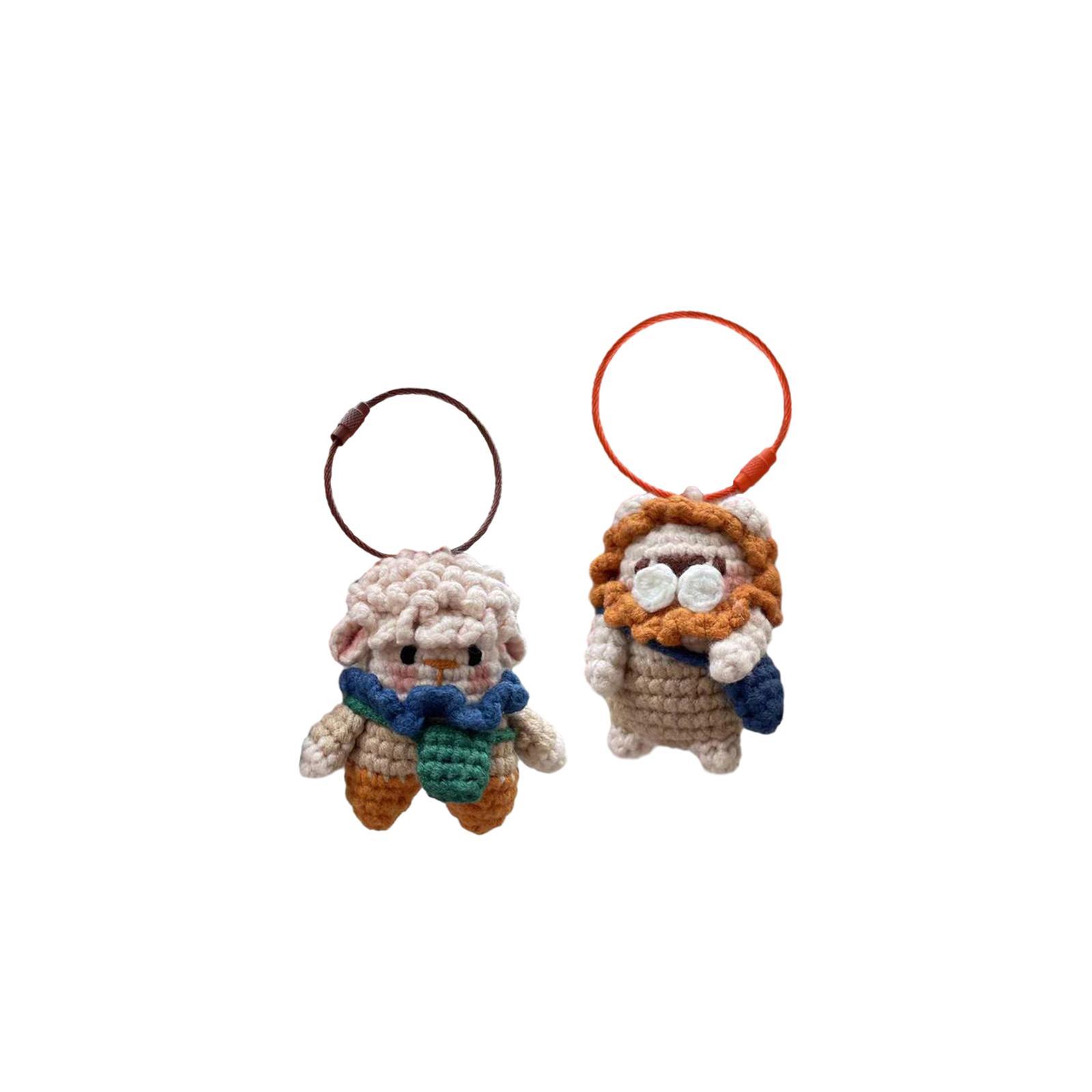 Keychain Pendant Crochet Material Package Doll Hanging Ornament Make Your Own Perfect Gift Hand Knitting Toy Crocheting Accessories