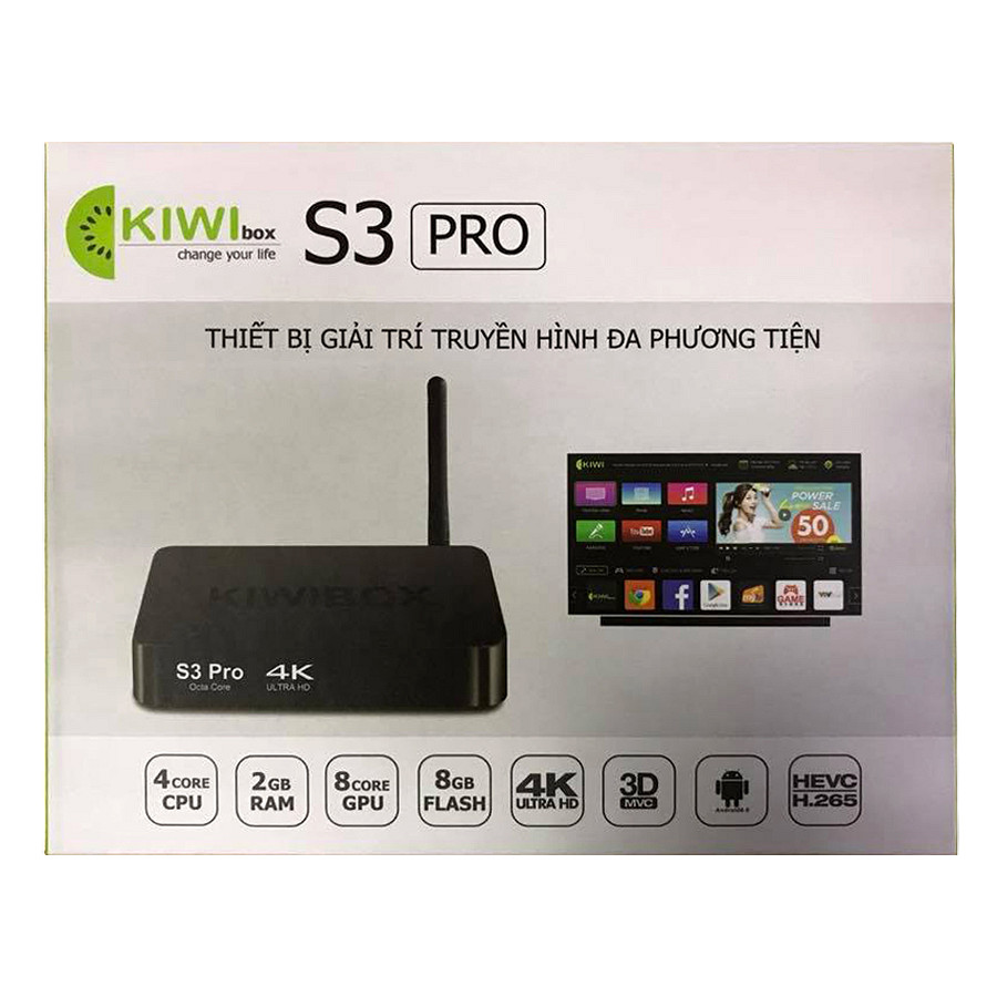 Combo android tivi box S3 Pro và chuột không dây Kiwi - Hàng Nhập Khẩu