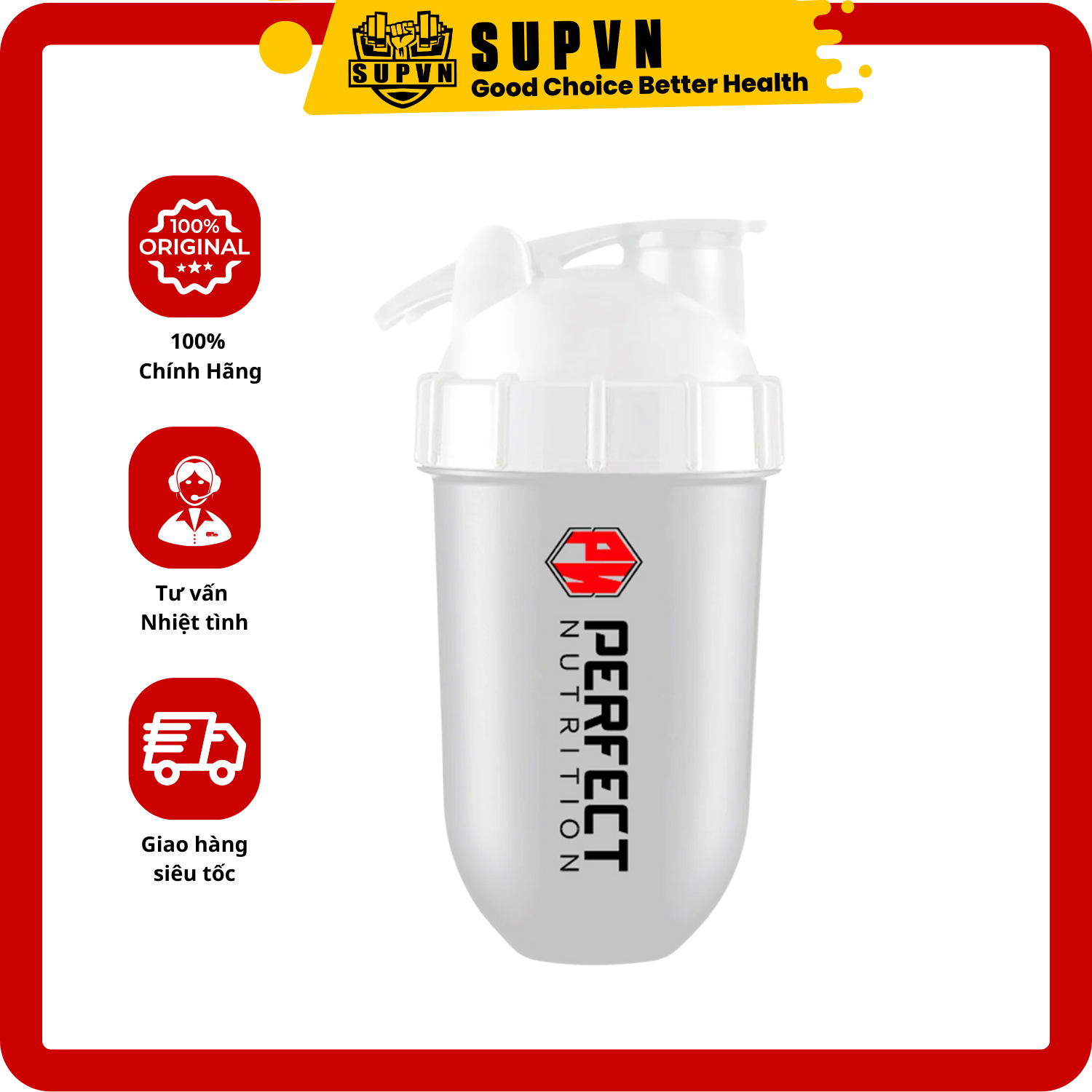 Shaker Perfect Nutrition Sphere 500ml Bình Nước Tập Gym Thể Thao