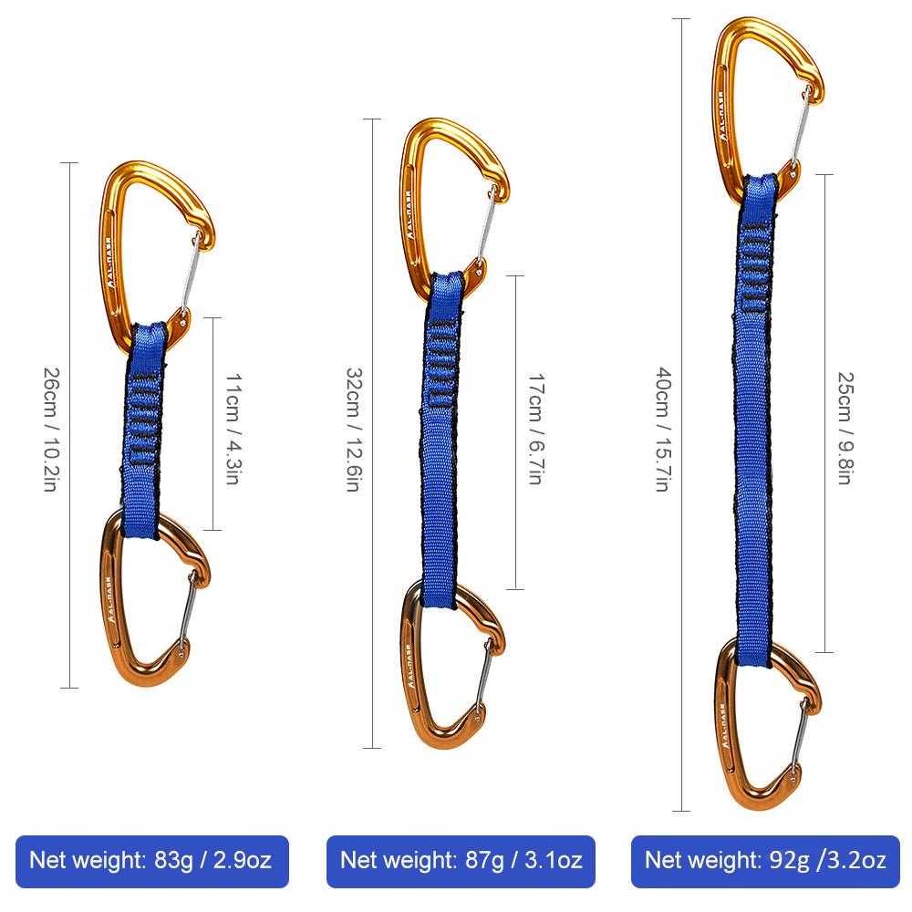 Móc khóa Carabiner chữ D 22KN đa năng, dã ngoại