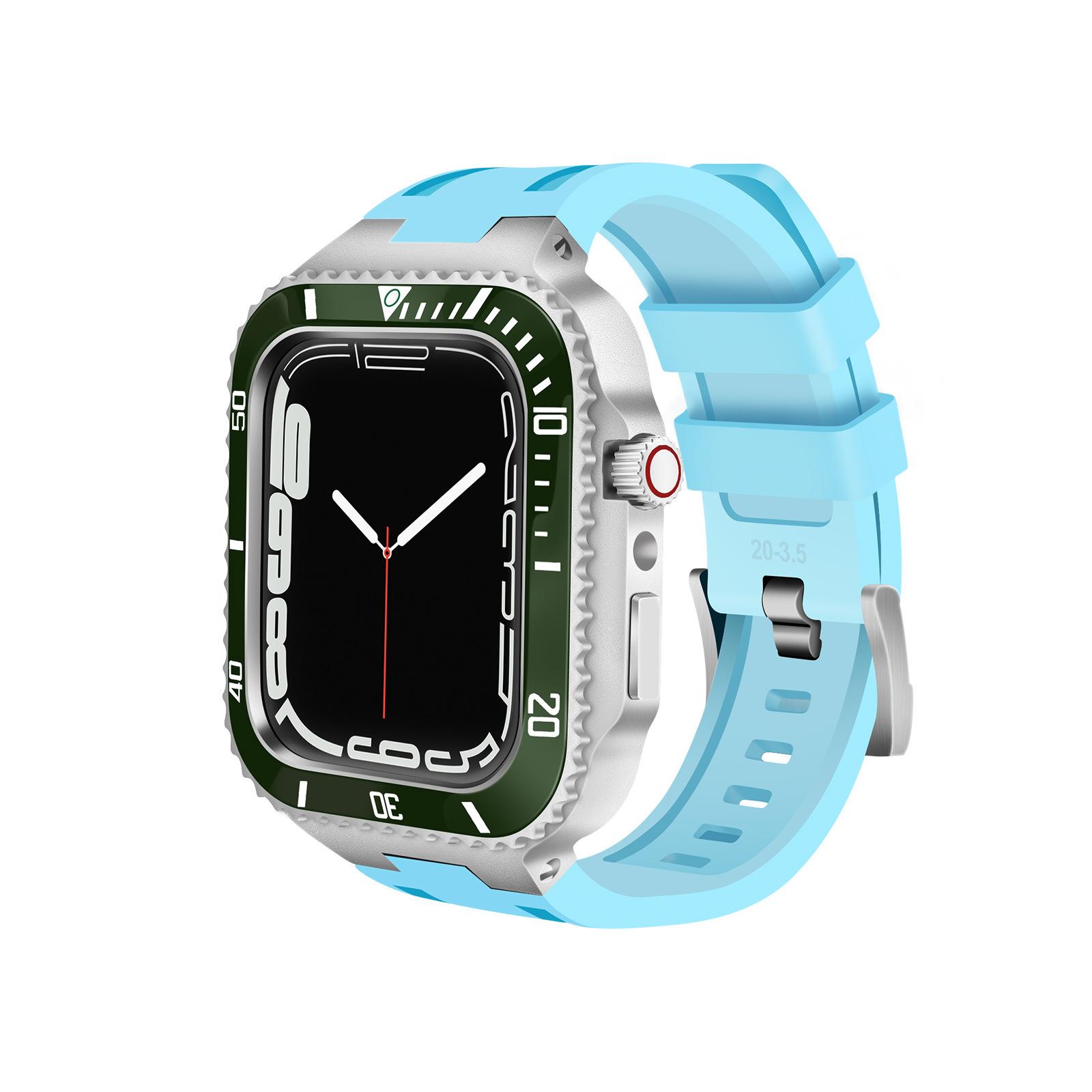 Vỏ Apple Watch Hualimei giá thấp nhất cho dòng iWatch 44/45mm Vỏ bảo vệ dây đeo S8 tích hợp vỏ sửa đổi