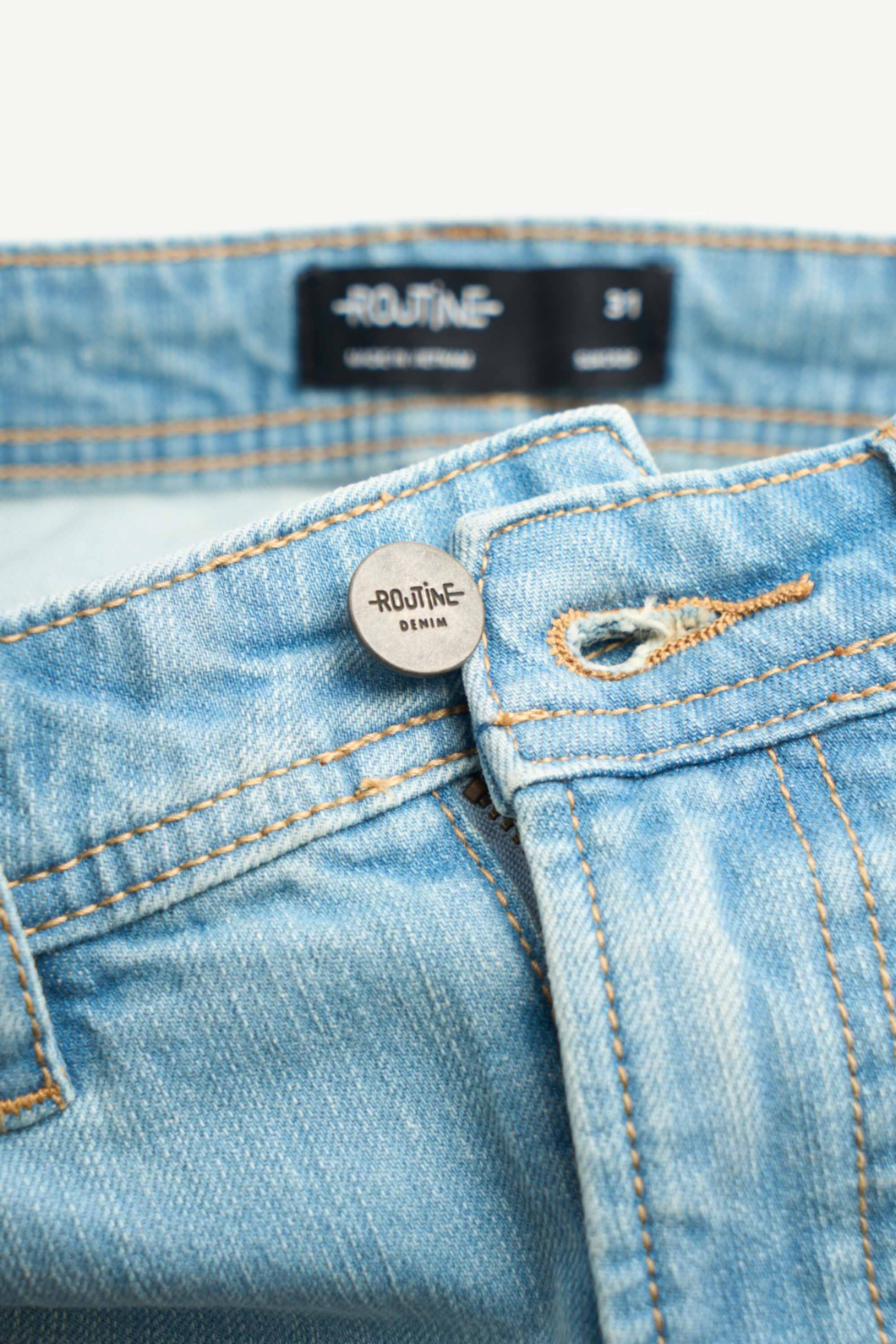 Quần jeans nam ROUTINE form Slim cropped - 10S24DPA011 | LASTORE MENSWEAR