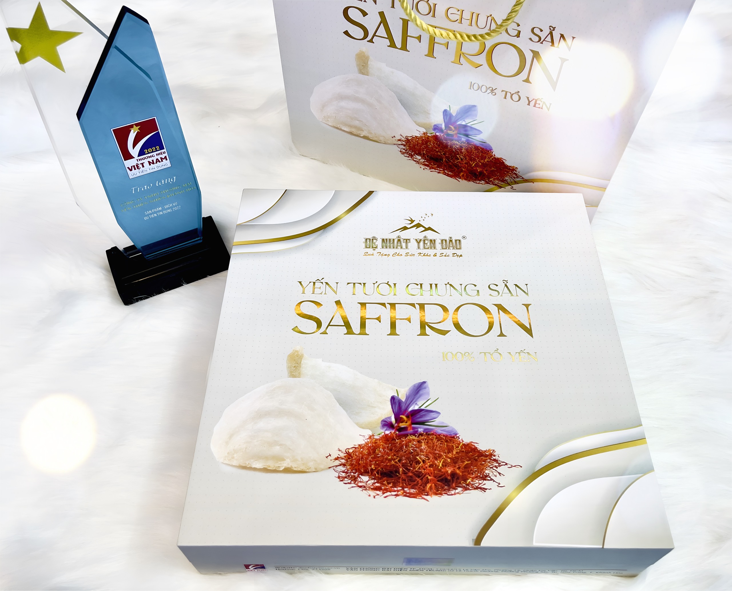 YẾN TƯƠI CHUNG SẲN SAFFRON - 100% TỔ YẾN ĐẢO - ĐẸP DA - CẢI THIỆN TRÍ NHỚ, GIẤC NGỦ - CHỐNG TRẦM CẢM - PHÒNG NGỪA BỆNH TIM MẠCH - GIẢM CÁC TRIỆU CHỨNG KINH NGUYỆT