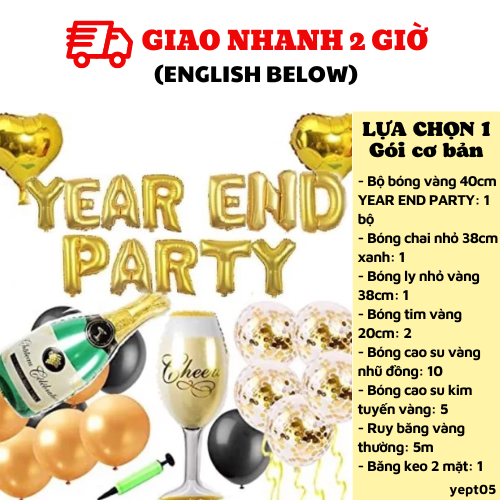 Bộ bóng trang trí Year End Party yept05
