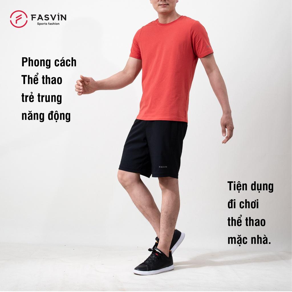 Bộ quần áo thể thao nam Fasvin AT22503.HN cổ tròn mềm mại co giãn thoải mái hàng nhà máy