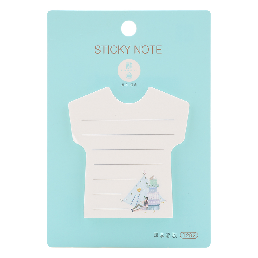 Lốc 4 Xấp Giấy Note No.1282 - Kiểu Hình Áo