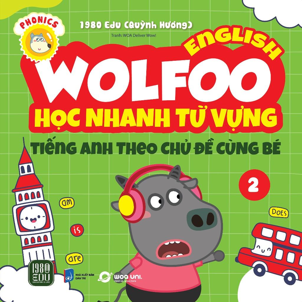 Combo 6 Cuốn Wolfoo English – Học Nhanh Từ Vựng Tiếng Anh - Bản Quyền