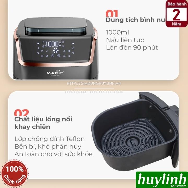 Nồi chiên không dầu - hấp hơi nước Magic ECO S07 Pro - Dung tích 7 lít - Hàng chính hãng