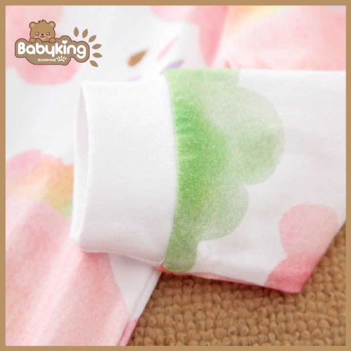 BodySuit,áo liền quần dễ thương dài tay kiểu mây bảy màu cho bé gái ,cotton 100%,thương hiệu Aiueo Nhật Bản.