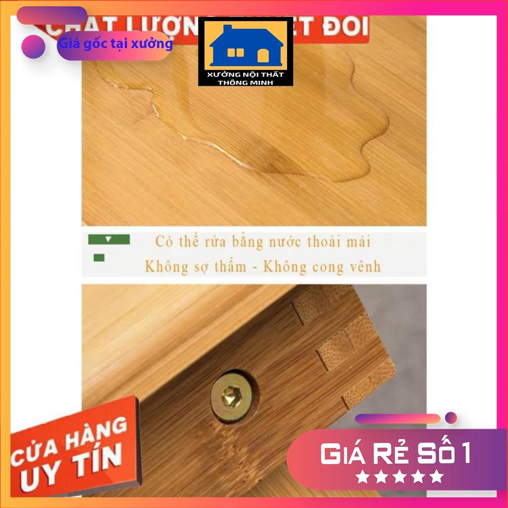 Bàn gấp mini đa năng gỗ tự nhiên, bàn gỗ đa năng chân xếp 40x60cm