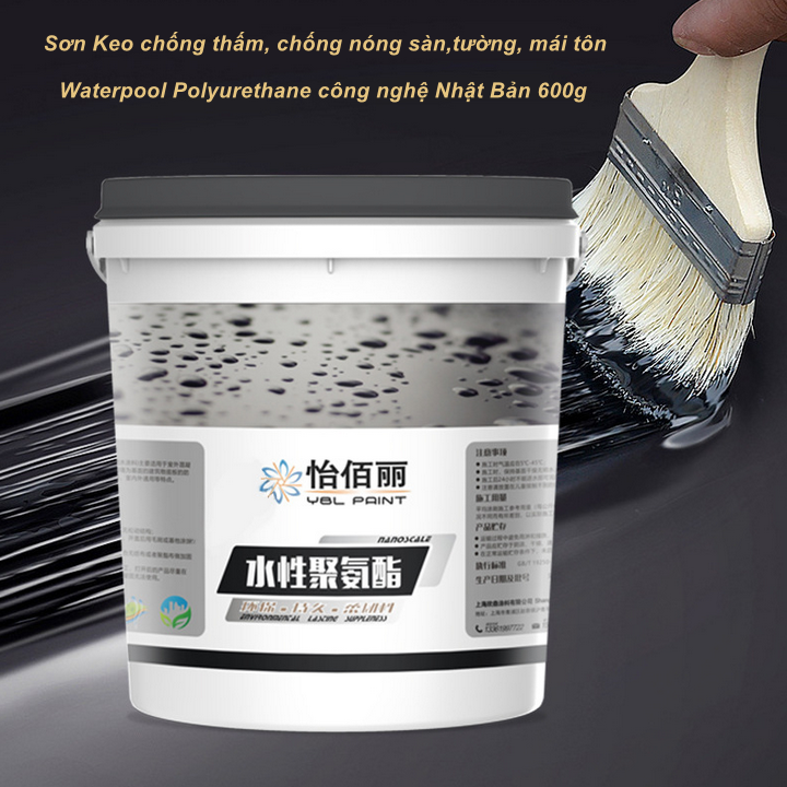 Sơn Keo Chống Thấm, Chống Nóng Sàn, Tường, Mái Tôn Waterpool Polyurethane 600g - Home and Garden