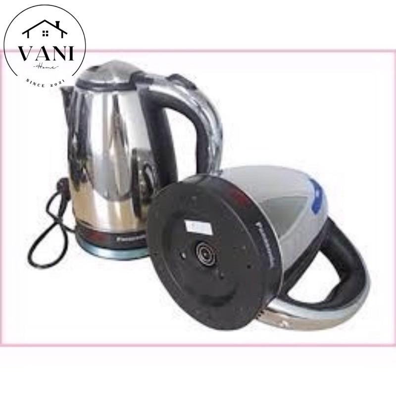 Ấm đun siêu tốc inox 1,8L - Bình đun nước siêu tốc inox cao cấp 1800ml tự ngắt khi sôi đế rời xoay 360 độ sôi nhanh