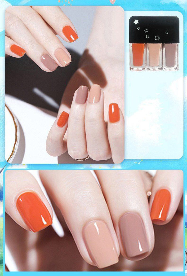 Set 3 lọ sơn móng tay, sơn gel móng tay bóng nhiều màu nail color SM12