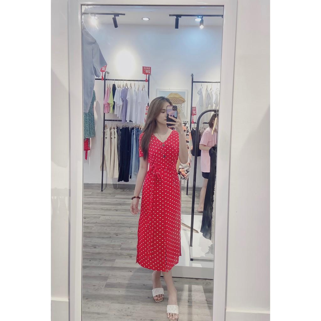 Váy chấm bi chiết eo tôn dáng Yoona Dress - 22CHIC