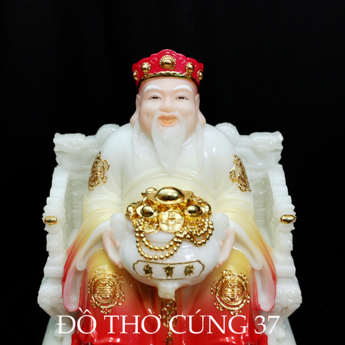 TƯỢNG THẦN TÀI THỔ ĐỊA MÀU ĐỎ - BỘT ĐÁ CAO CẤP - HÀNG NHẬP KHẨU