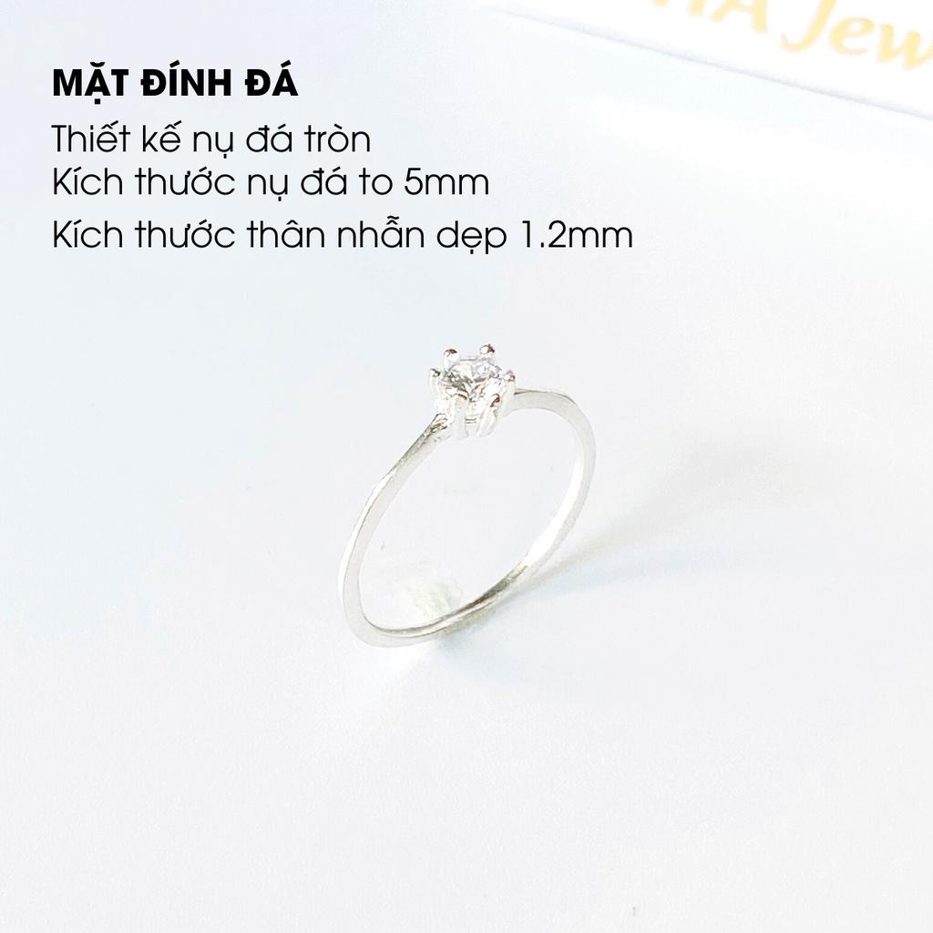 Nhẫn bạc nữ ANTA Jewelry Bud stone round đính đá ATJ9024