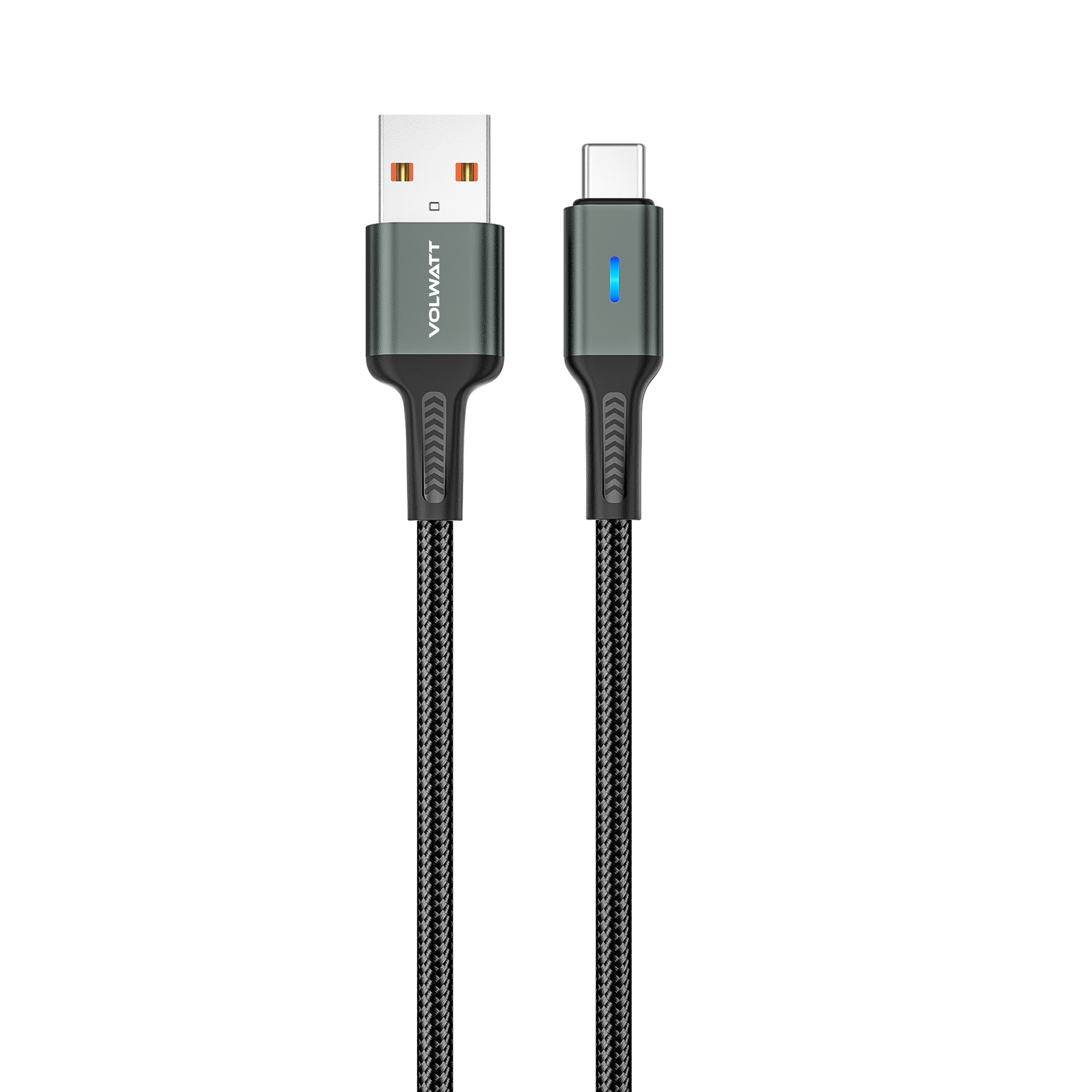 Cáp sạc siêu nhanh &amp; truyền dữ liệu tốc độ cao Volwatt GE-B011-AC USB-A to Type-C - Hàng Chính Hãng