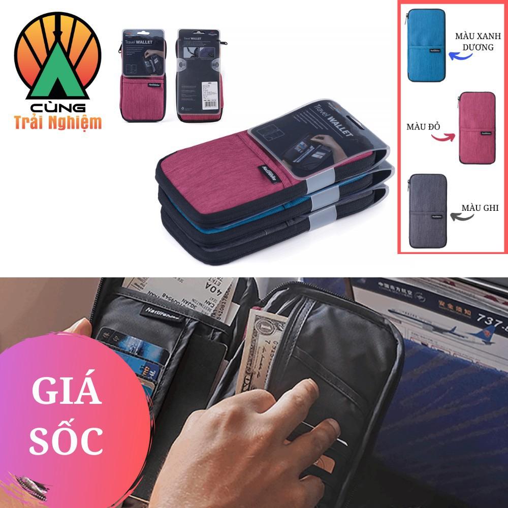 Ví du lịch đựng Hộ chiếu,Thẻ, Tiền Mặt Nhỏ Gọn siêu nhẹ Chống Trộm Đeo Cổ dành cho Nam Nữ Naturehike NH17C001-B