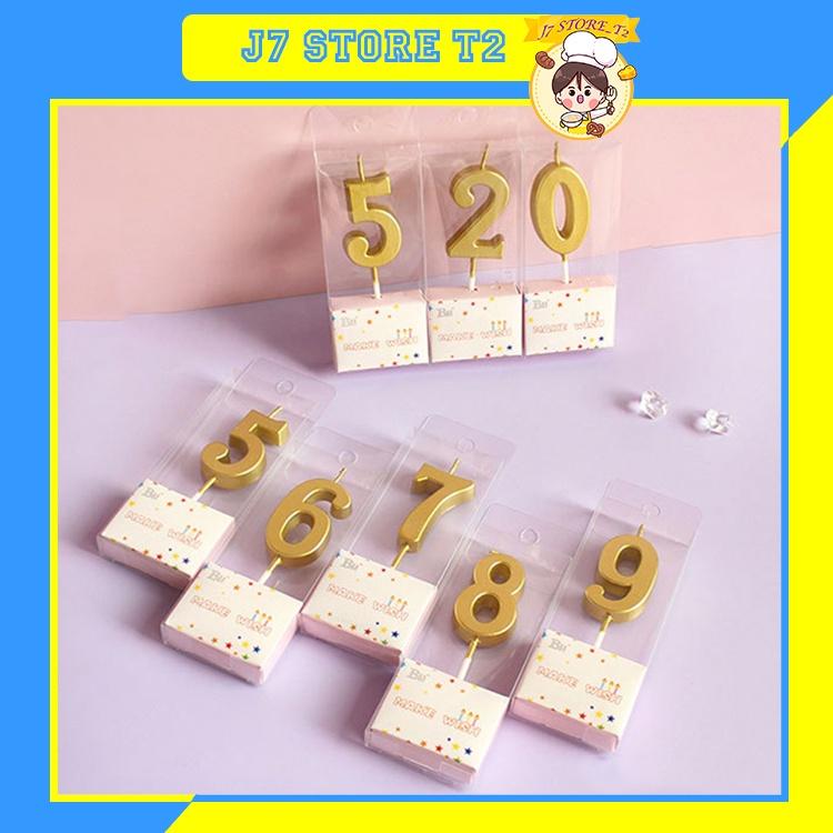 Nến sinh nhật hình số nhũ trang trí bánh J7ST2000010