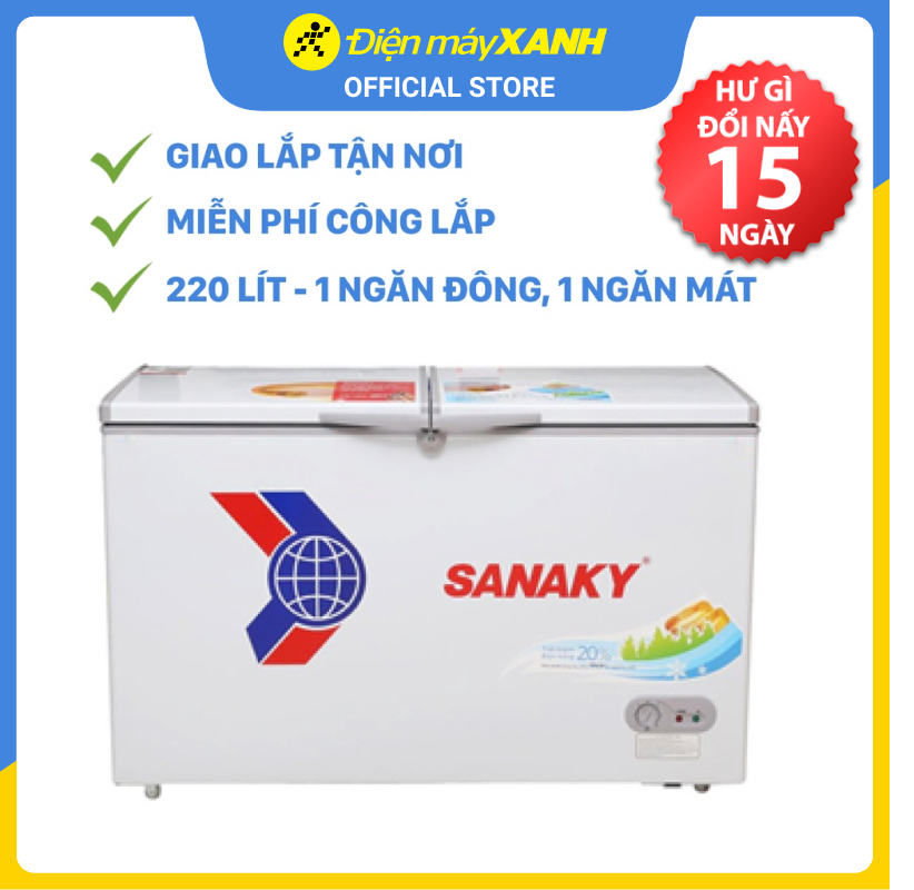 Tủ đông Sanaky 220 lít VH-2899W1 - Hàng chính hãng (Giao toàn quốc)