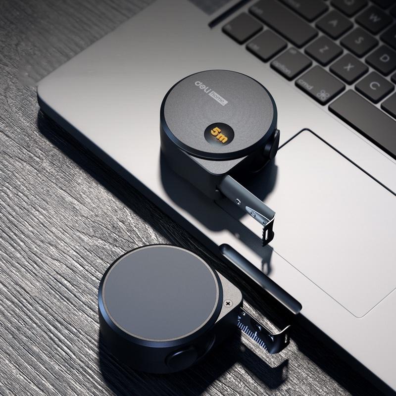 Thước Dây Bằng Thép Màu Đen 3 / 5M Đa Năng Tiện Dụng Cho Gia Đình Xiaomi Deli
