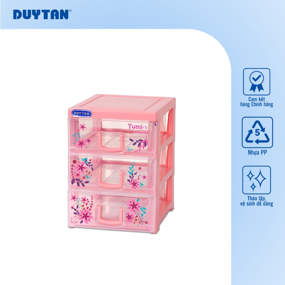 Tủ nhựa DUY TÂN Tomi S 3 ngăn  - 08982