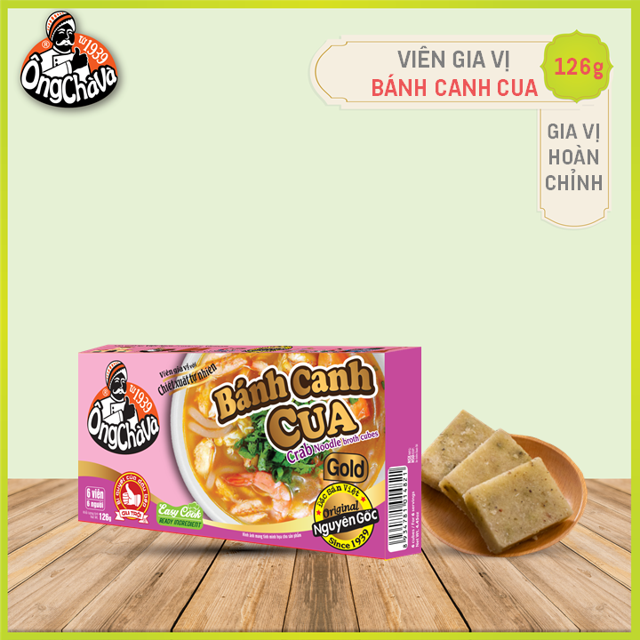 Viên Gia Vị Bánh Canh Cua Ông Chà Và Gold 126gr (Crab Noodle Broth Cubes)