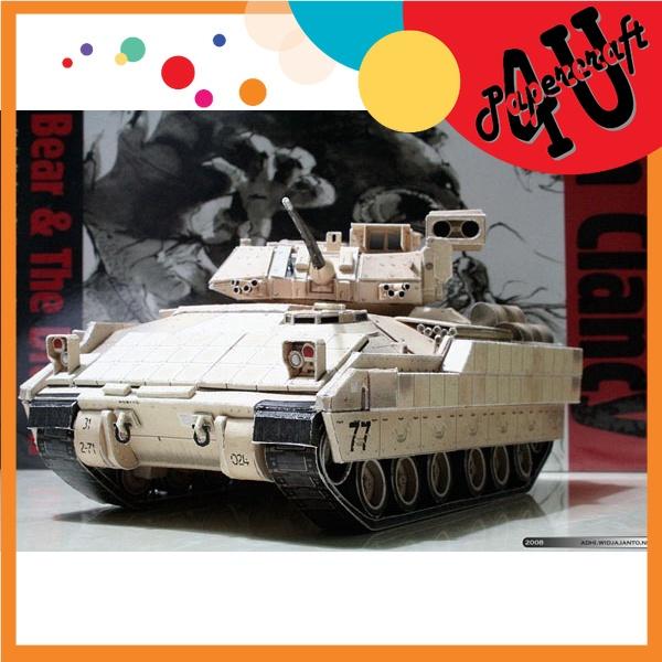 Mô hình giấy xe tank M2A2 Bradley tỉ lệ 1/43