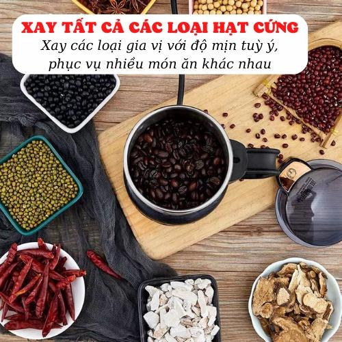 Máy Xay Bột Khô Siêu Mịn Công Suất 300W, 8 Lưỡi Dao Đa Năng - Dụng cụ Nghiền Đồ Khô, Hạt Cà Phê, Ngũ Cốc, Gia Vị