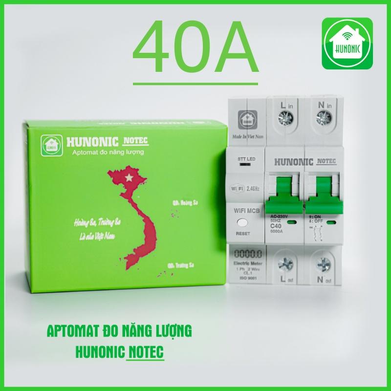 Aptomat Đo Năng Lượng Hunonic Notec Theo Dõi Lượng Điện Tiêu Thụ Điều Khiển Từ Xa Qua Wifi Hàng Việt Nam Chất Lượng Cao