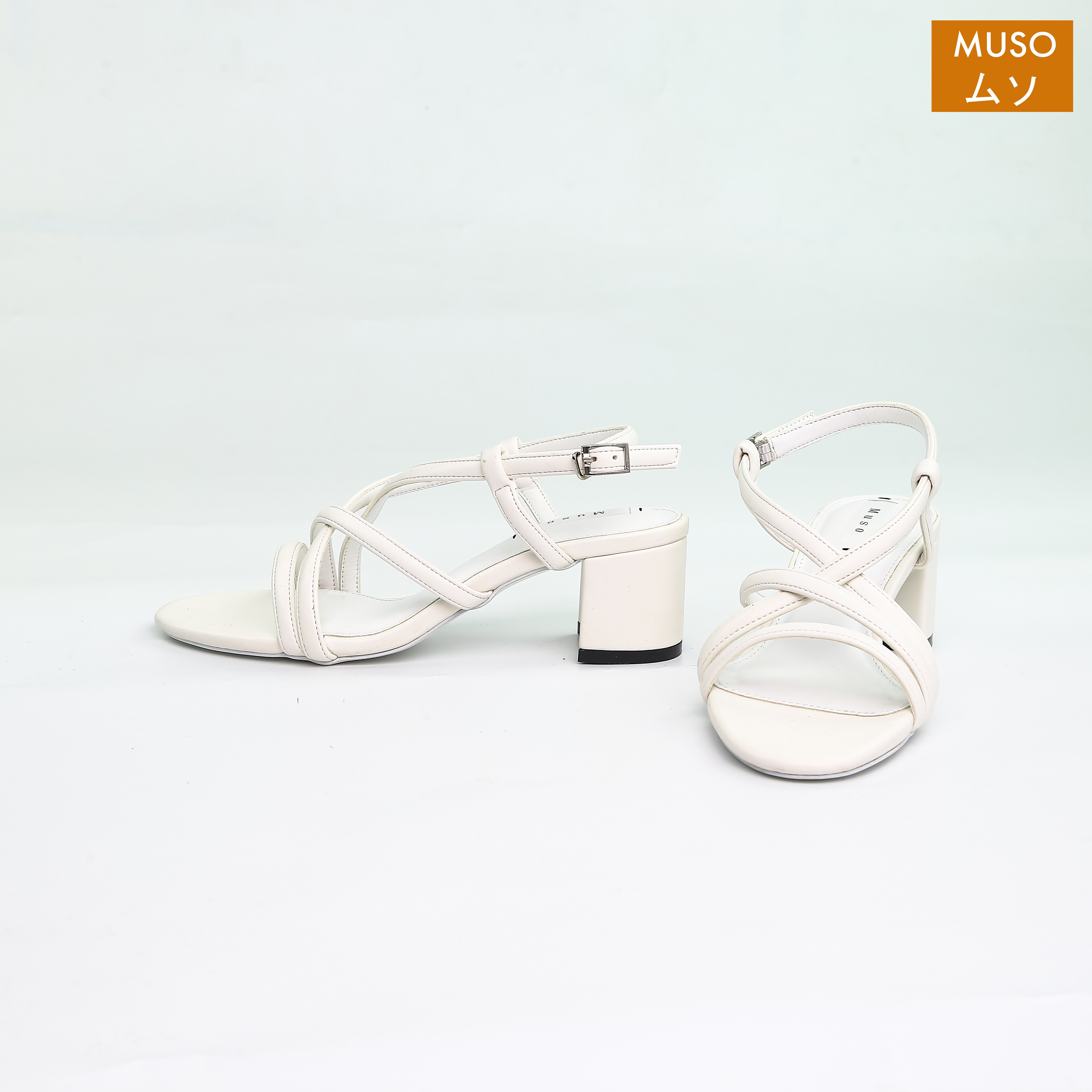 Sandal Cao Gót 5cm Mũi Tròn Quai Chéo MUSO SDCGMS003 - Hàng Chính Hãng