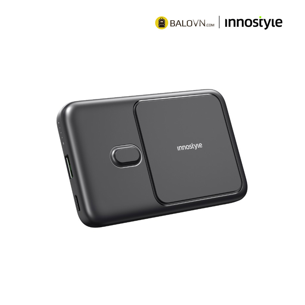 Sạc Dự Phòng Hít Từ Tính Không Dây Innostyle Powergo Magnectic wireless 15W PD/QC3.0 22.5W 10000MAH IM22PDBLACK - Hàng Chính Hãng