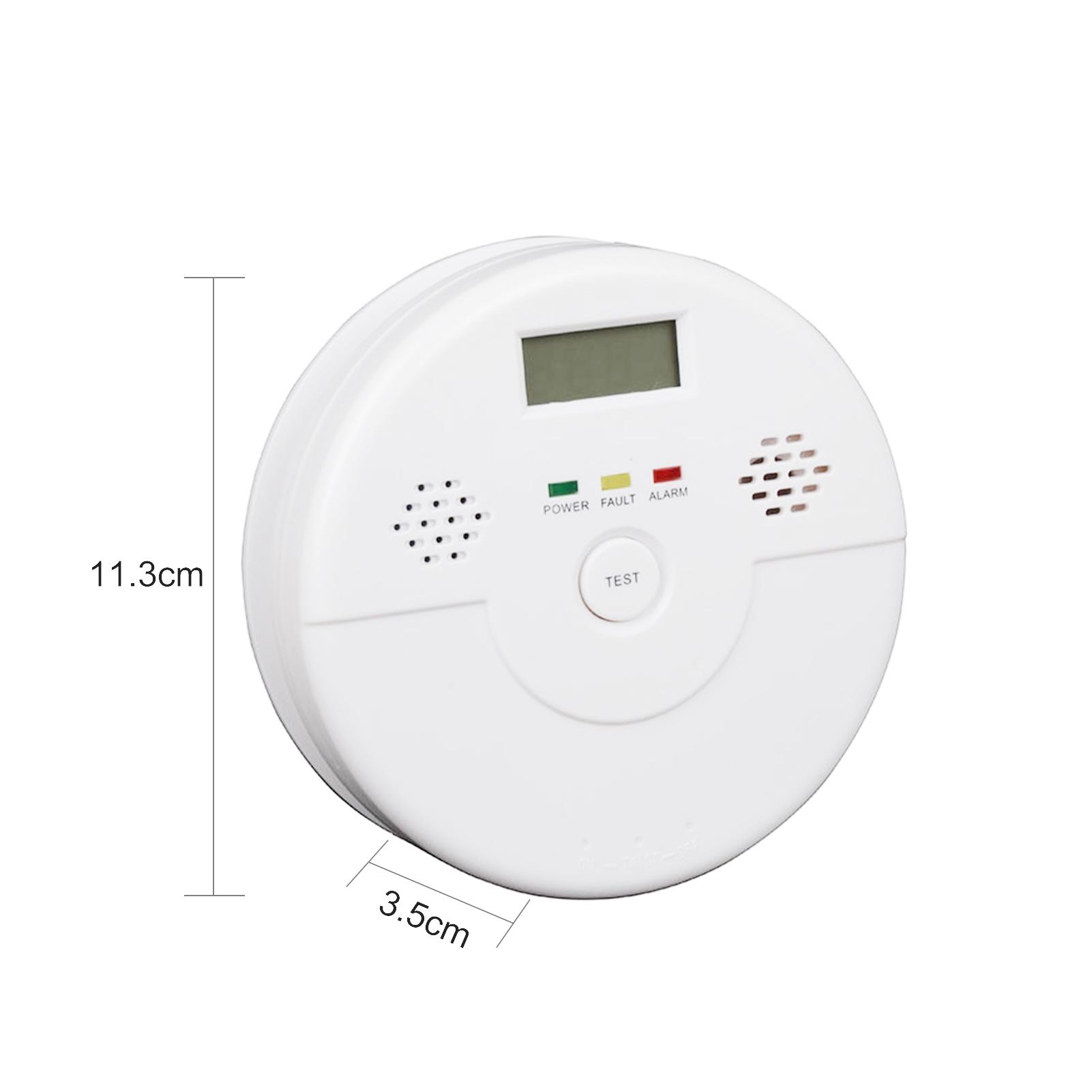 Máy dò nồng độ, cảnh báo CO, màn hình kỹ thuật số, chạy bằng pin