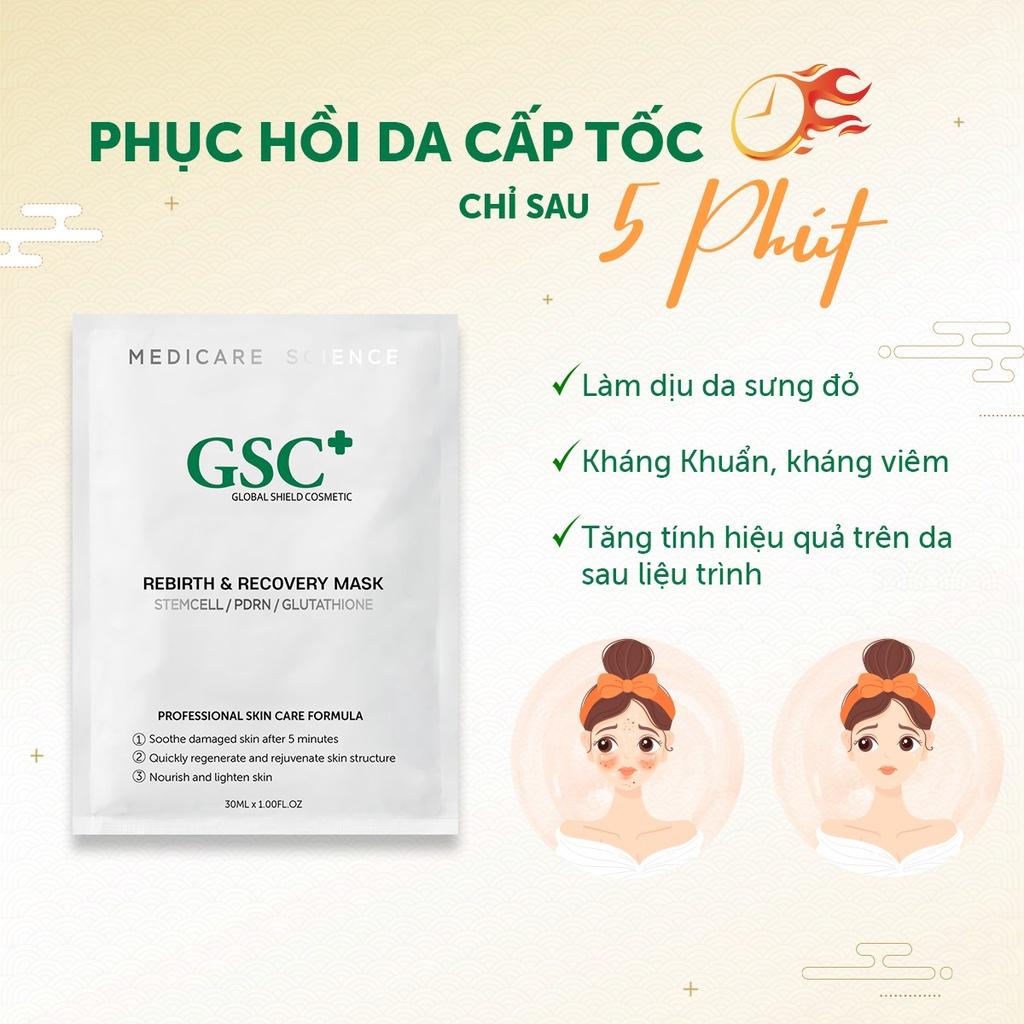 Mặt nạ GSC 1 gói lẻ ( làm dịu, giảm sưng đỏ sau lăn kim,vi kim và vi tảo)