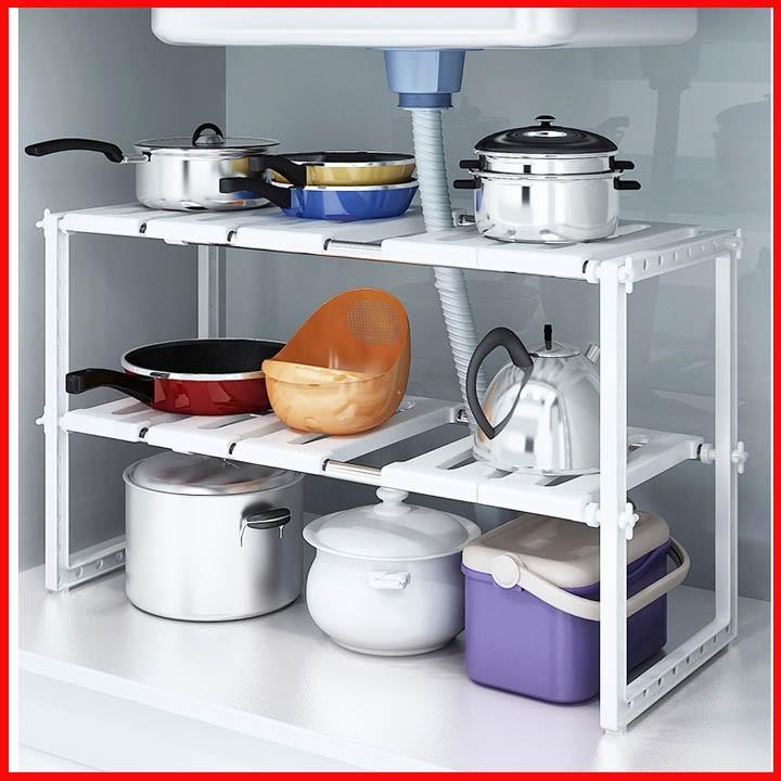 KỆ GẦM BẾP ĐỂ XONG NỒI DỤNG CỤ NHÀ BẾP ĐIỀU CHỈNH ĐỘ DÀI TÙY Ý