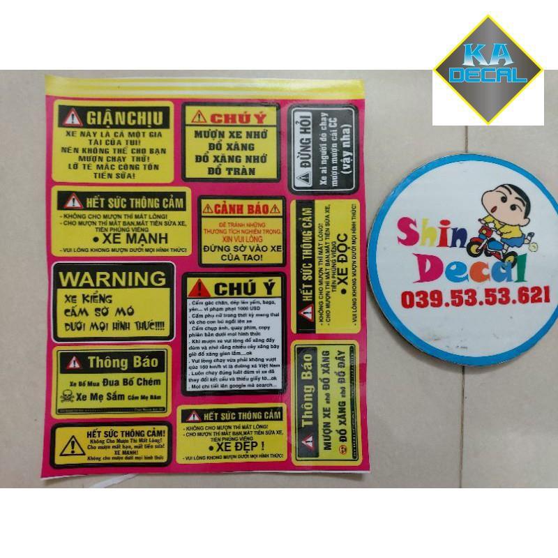 Combo logo cảnh báo