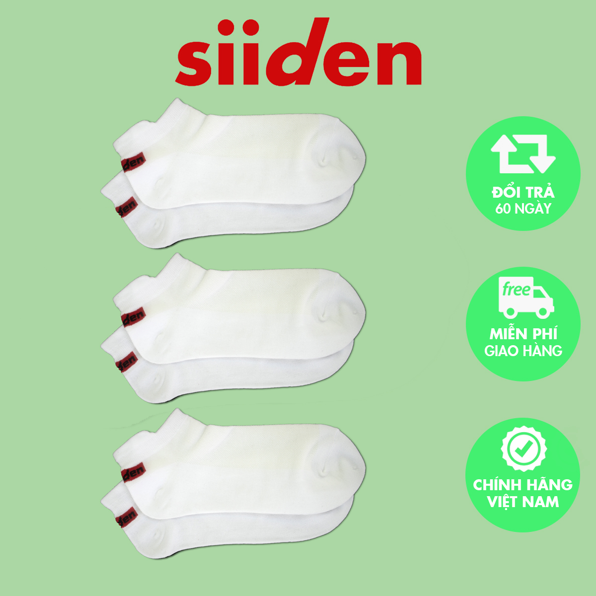 Combo 3 đôi tất cổ ngắn nam nữ  sợi modal thoáng khí khử mùi - CB3U004