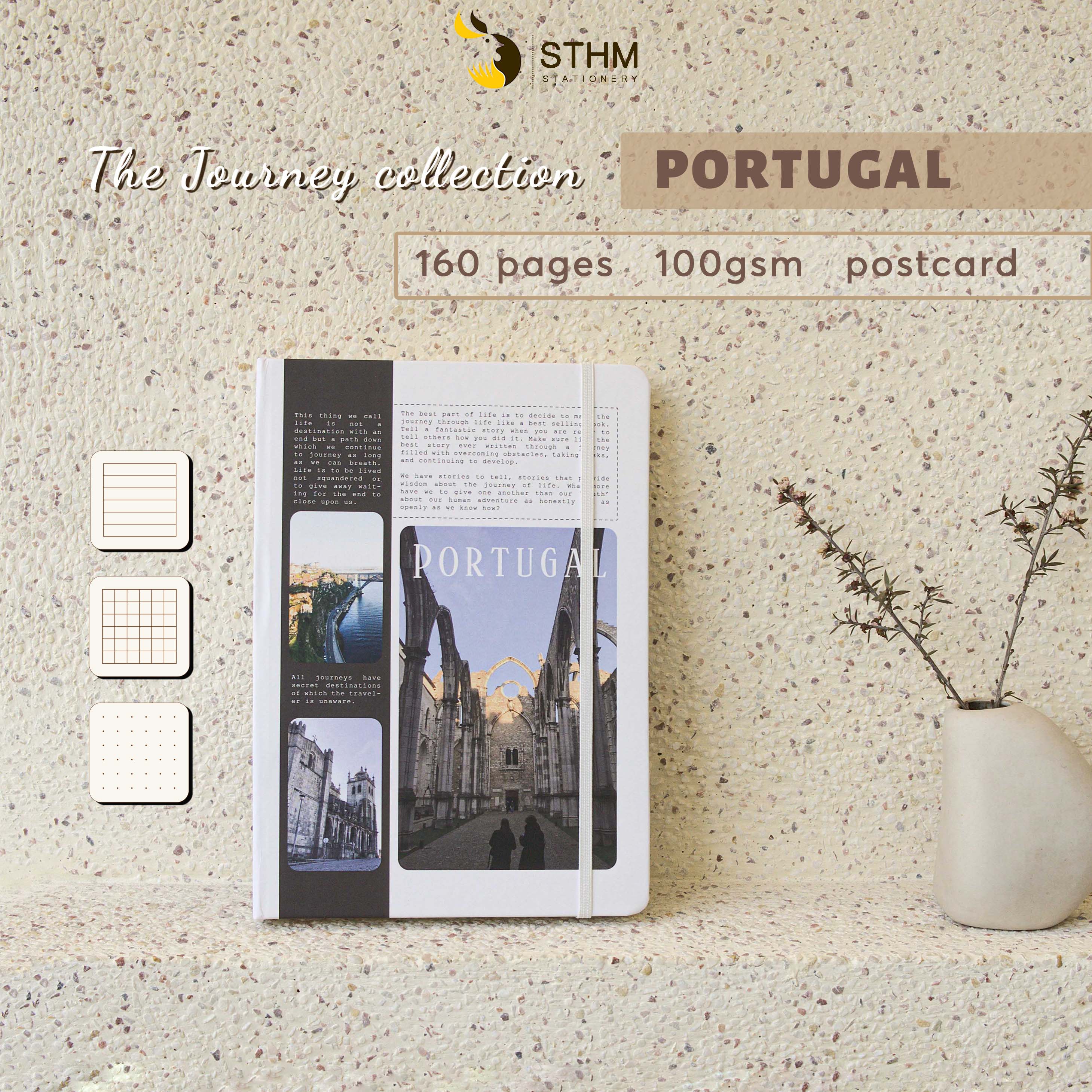 [STHM stationery] - The Journey notebook - EU collection - Sổ tay bìa cứng - Ruột kem 100gsm