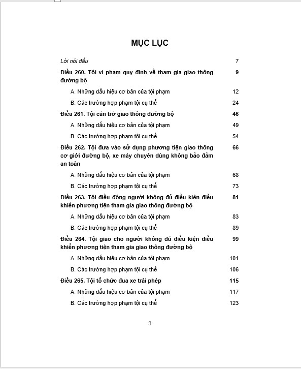 Bình luận Bộ luật hình sự 2015 (Phần 2 - Các tội phạm), Chương XXI, Mục 1: Các tội về An toàn giao thông