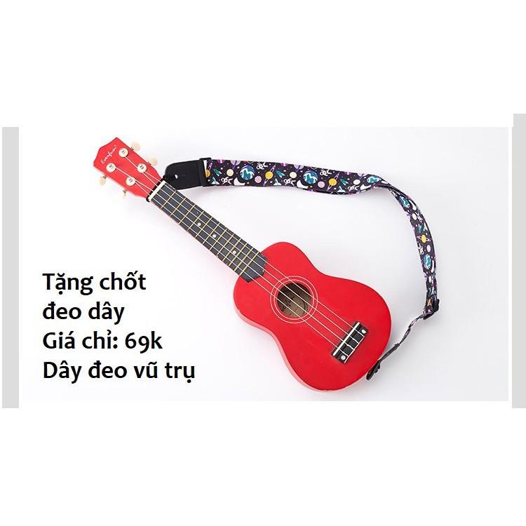 DÂY ĐEO ĐÀN UKULELE HỌA TIẾT THỔ CẨM - VŨ TRỤ tặng kèm 1 ốc gắn