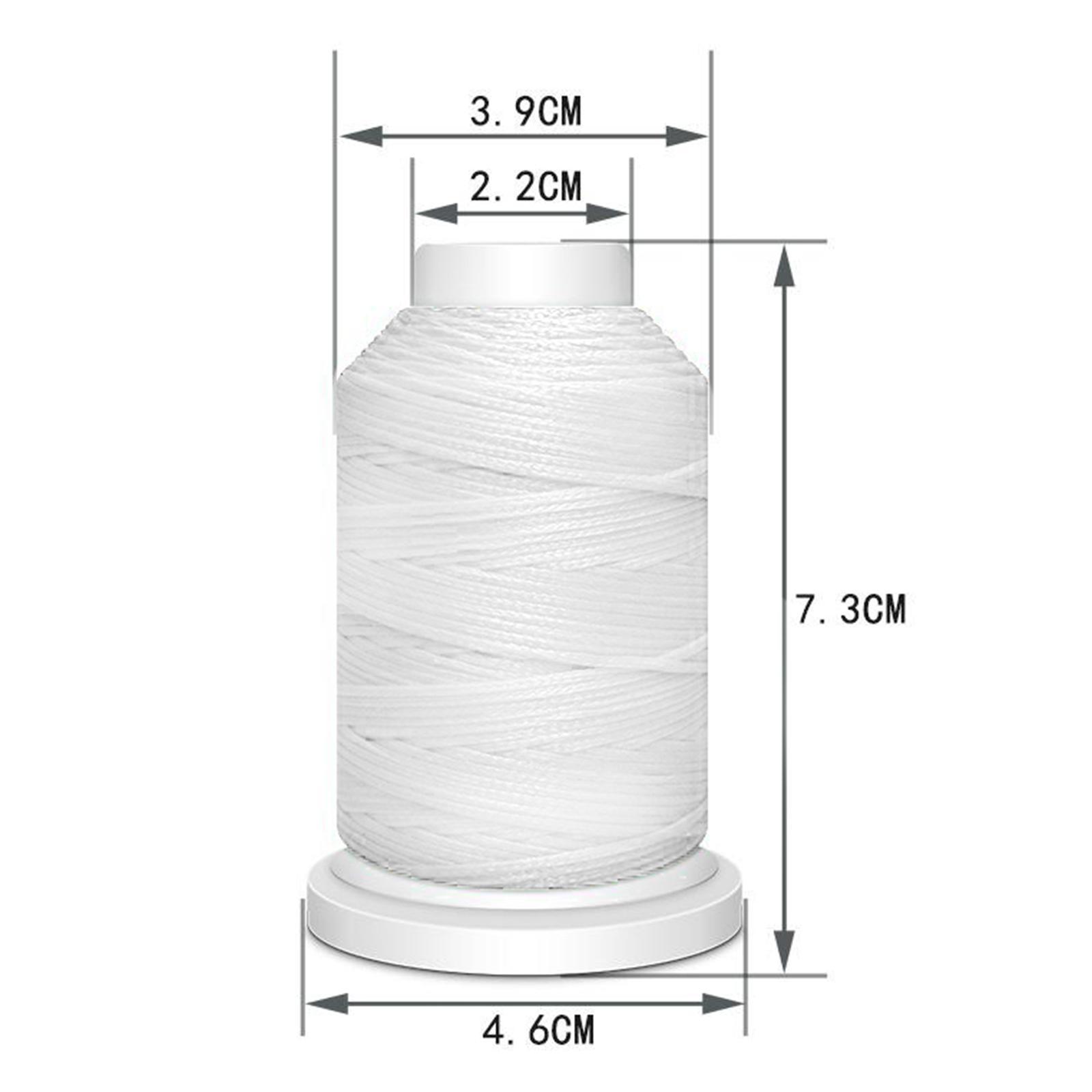Waxed Thread Polyester Cord for Sewing Stitching Leather Craft White